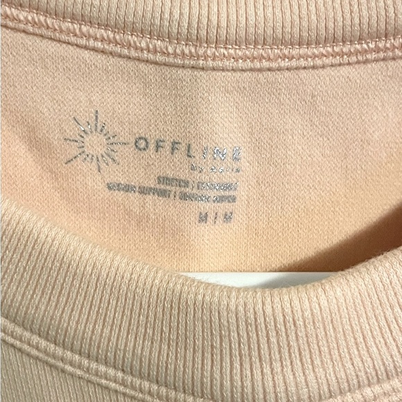 Sz M women American Eagle offline by  aerie high neck sports bra peach - Picture 4 of 5